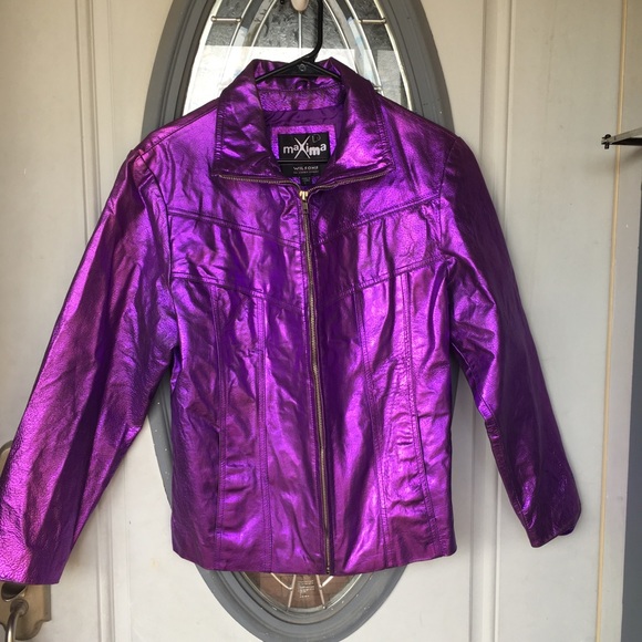 iridescent purple jacket